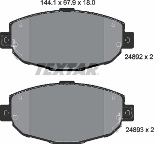 Колодки тормозные LEXUS GS передние (4шт.) TEXTAR 2489201 TEXTAR