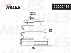 Пыльник ШРУСа внутренний (со смазкой) MITSUBISHI PAJERO SPORT -09 GD00043G GD00043G MILES