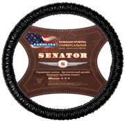 Оплетка руля (M) 37-39см черная кожа Carolina SENATOR OPLS0507 SENATOR