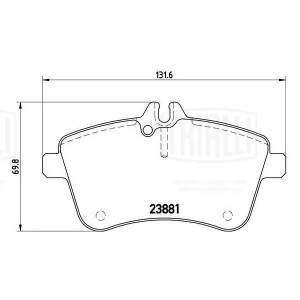 Колодки торм. Mercedes A (W169) (04-) 2.0i/2.0D диск. перед. (в комп. с датчиком PF4158 TRIALLI