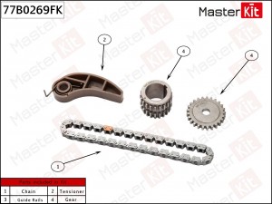 Комплект цепи привода масляного насоса RENAULT H4М 429/438/729 77B0269FK 77B0269FK MASTER KIT