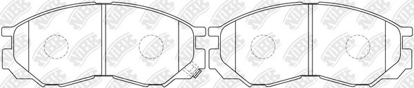 Колодки тормозные MITSUBISHI L200,L300,Space Gear (94-) передние (4шт.) NIBK PN3369 NIBK