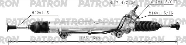 Рейка рулевая TOYOTA LAND CRUISER 200 / SEQUOIA 07- / LEXUS LX570 07- PSG3036 PSG3036 PATRON