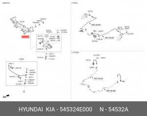 Болт KIA Bongo 3 (06-) (2WD) рычага переднего (сход-развала) OE 545324E000 HYUNDAI KIA