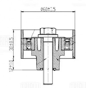 Ролик ГРМ опорный CM 3077 TRIALLI
