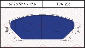 Колодки тормозные дисковые передние LEXUS RX 08-TOYOTA Highlander 08- TCA1236 TCA1236 TATSUMI