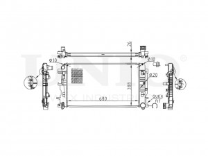 Радиатор охлаждения двигателя RAD-10113 UNIO