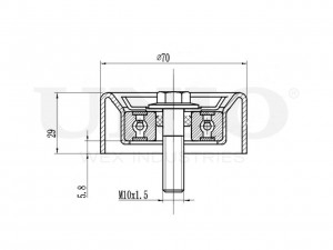 Ролик направляющий приводного ремня TNS-10034 UNIO