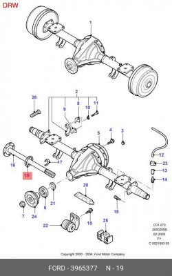 Кольцо уплотнительное FORD Transit (00-) полуоси заднего моста OE 3 965 377 FORD