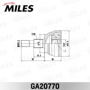 ШРУС наружный MERCEDES BENZ W164 GA20770 GA20770 MILES