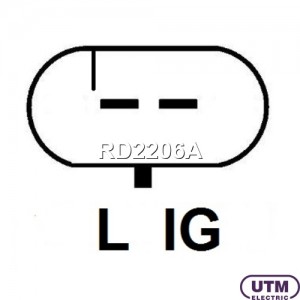 Реле регулятор напряжения CHEVROLET Aveo (02-),Lacetti (04-),Captiva (06-11) UTM RD2206A UTM