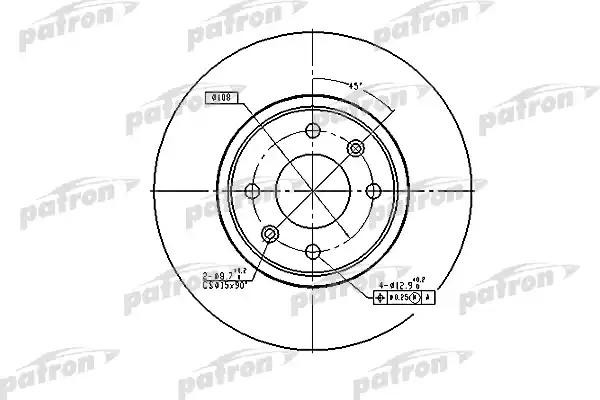 PEUGEOT 406 95-99 260x24x4 PBD2782 PATRON