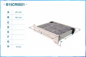 Фильтр салонный угольный B15CR0021 B15CR0021 CWORKS