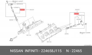 Наконечник свечи зажигания 22465-8J115 22465-8J115 NISSAN