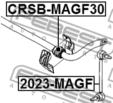 Втулка стабилизатора CHRYSLER 300C 2004-2010 CRSB-MAGF30 CRSB-MAGF30 FEBEST