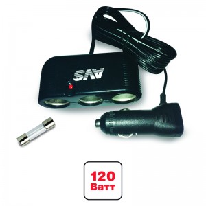 разветвитель прикуривателя! 12/24V, на 3 выхода\ 43234 AVS