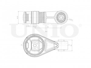 Опора двигателя задняя RMP-15101 UNIO