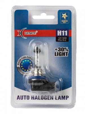 Лампа 12V H11 55W PGJ19-2 +30% 3200К блистер (1шт.) XENITE 1007087 XENITE