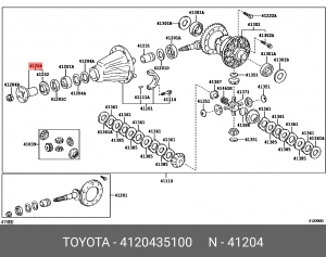 Фланец задн. редуктора 41204-35100 TOYOTA