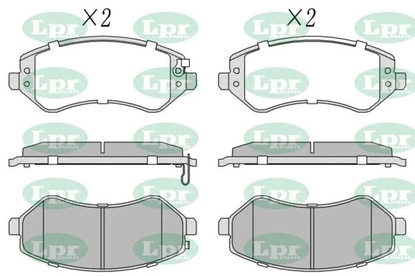 Комплект тормозных колодок 05P1005 05P1005 LPR