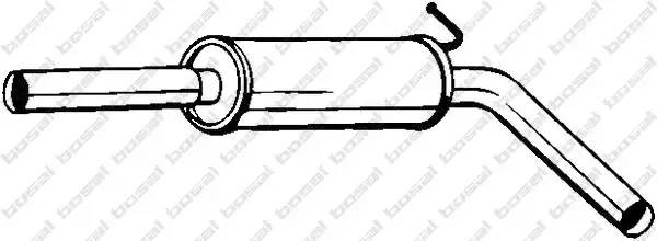 Глушитель VW Polo (01-07) SKODA Fabia (01-07) средняя часть BOSAL 233-633 BOSAL