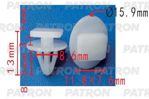 Пистон OPEL Corsa C (01-) крепежный PATRON P371694 PATRON