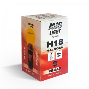 лампа! галогенная Vegas H18 12V 65W, 1 шт.\ A07434S AVS