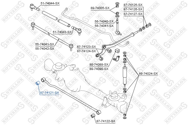 сайлентблок попереч. тяги п.!\ Nissan Patrol Y61 all 97-00 87-74121-SX STELLOX