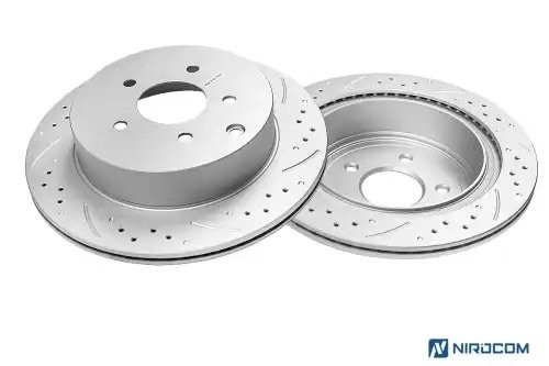 Задний тормозной диск Evolution с перфорацией и насечками, в покрытии GEOMET JBR981 POWERSTOP