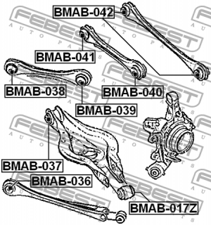 Сайлентблок задн попер тяги BMW 1 F20, 3 F30 BMAB-036 BMAB-036 FEBEST