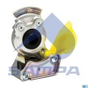 Головка соединительная тормозной системы прицепа 16мм (груз.авто) желтая с клапа 09500501 SAMPA