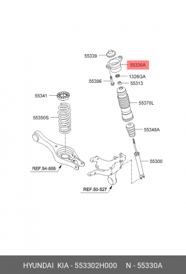Опора амортизатора HYUNDAI Elantra (06-) заднего OE 55330-2H000 HYUNDAI KIA