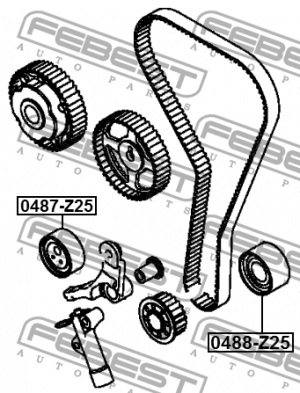 Ролик обводной ремня грм 0488-Z25 FEBEST