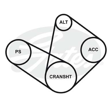 Ремень приводной поликлиновой 4PK878 GATES 4-PK-878 GATES