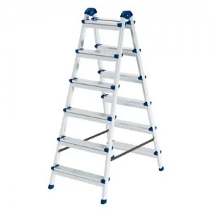 Лестница-стремянка 6 ступеней стальная двухсторонняя СИБРТЕХ 97986 SIBRTEC
