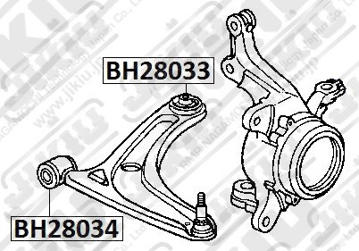 Сайлентблок рычага задний HONDA JAZZ 02-08 BH28033 BH28033 JIKIU
