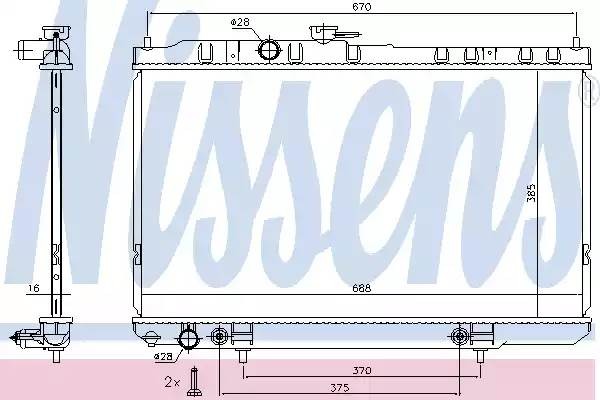 радиатор системы охлаждения!\ Nissan Almera 1.5/1.6i 06> 68736 NISSENS