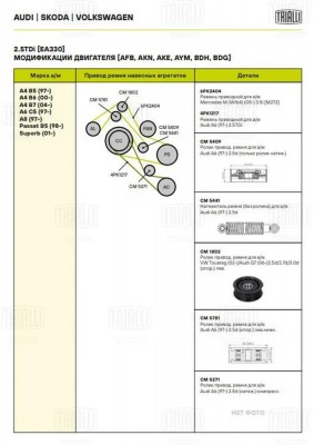 Ролик генер. VW Touareg (04-)/Audi Q7 (06-) 3.0 TDI CM1802 CM 1802 TRIALLI