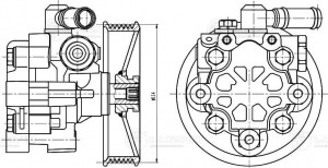 Насос ГУР для а.м Chevrolet Captiva 06- ,Opel Antara 06- 2.2D LPS 0522 LPS0522 LUZAR