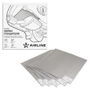 Теплозащитный экран глушителя AIRLINE (для защиты авто от шума и перегрева, алюм ADHS001 AIRLINE