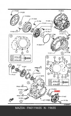УПЛОТНИТЕЛЬНОЕ КОЛЬЦО  FN0119655 FN01-19-655 MAZDA