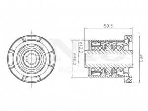 С/блок задний переднего нижнего рычага RMP-20055 UNIO