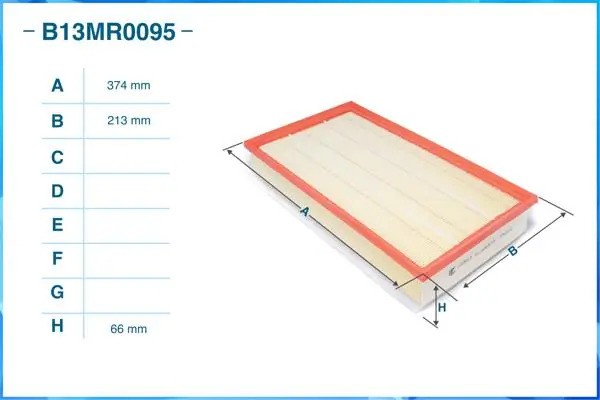 Фильтр воздушный B13MR0095 CWORKS