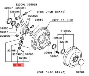Опора шаровая кулака поворотного ГАЗ 3308 в сб. (с шкворнями) 66402304012 GAZ GAZ