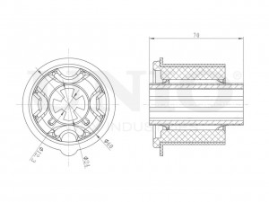 С/блок задней балки RMP-20059 UNIO