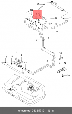 Фильтр топливный OPEL/GM 96335719 96335719 DAEWOO