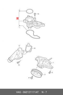 Термостат AUDI A6 (11-) OE 06E 121 111 AT VAG