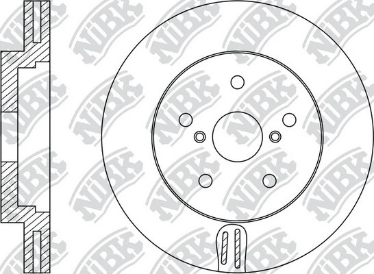 Диск тормозной SUBARU Forester (12-),Legacy (03-) передний (1шт.) NIBK RN1507 NIBK