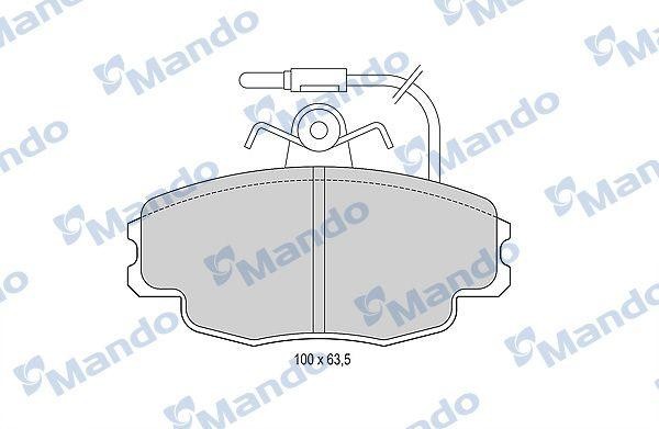 Колодки тормозные дисковые перед MBF015936 MANDO