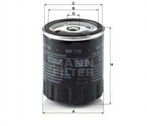 Фильтр топливный WK716 WK716 MANN FILTER